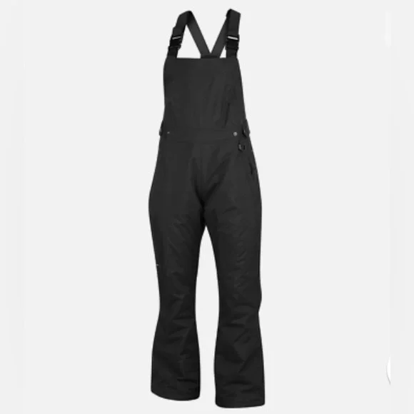 SPORT ESSENTIALS Women’s Overall Snow Bib Pants Snowboard Ski -Black NWT - Picture 2 of 6